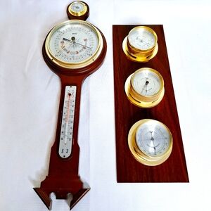 One Jason and one Springfield Brand" Weather The Storm" Vintage Barometers.